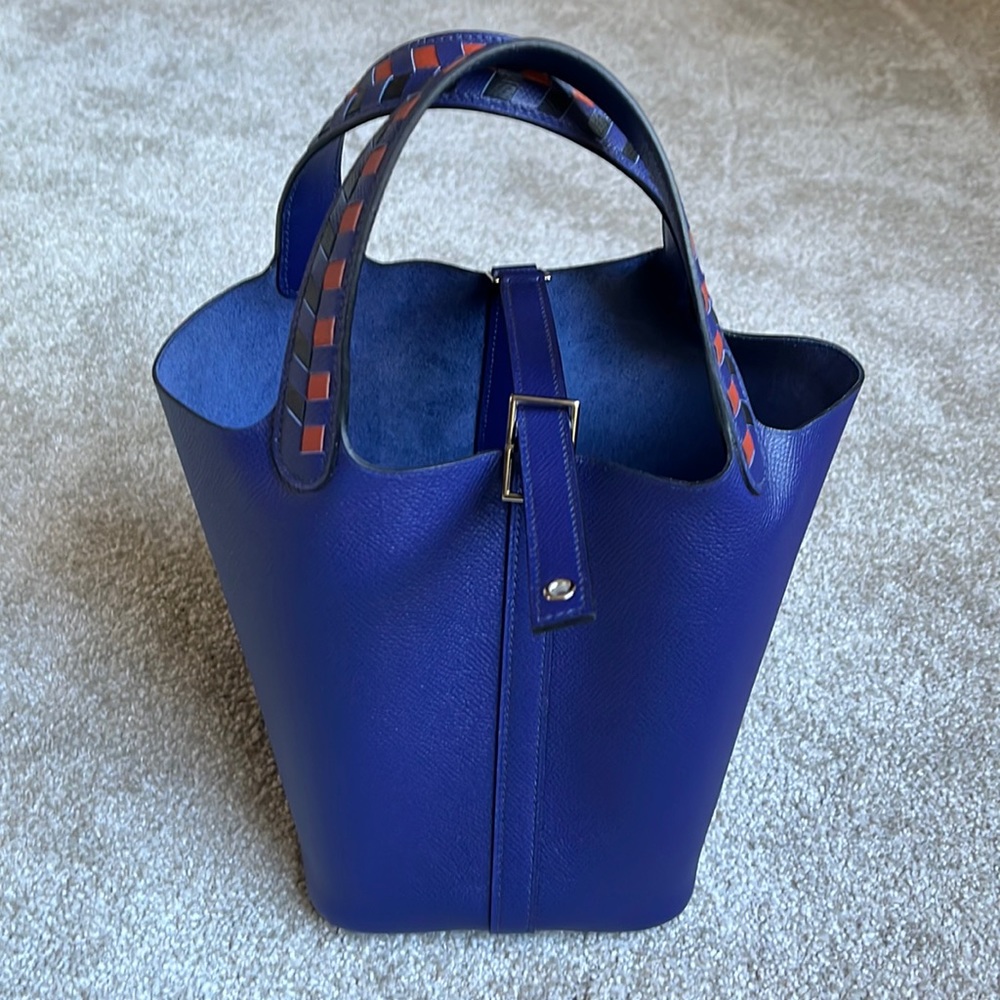 Hermes Picotin lock 18 - Bleu Encre/Brique/ Noir